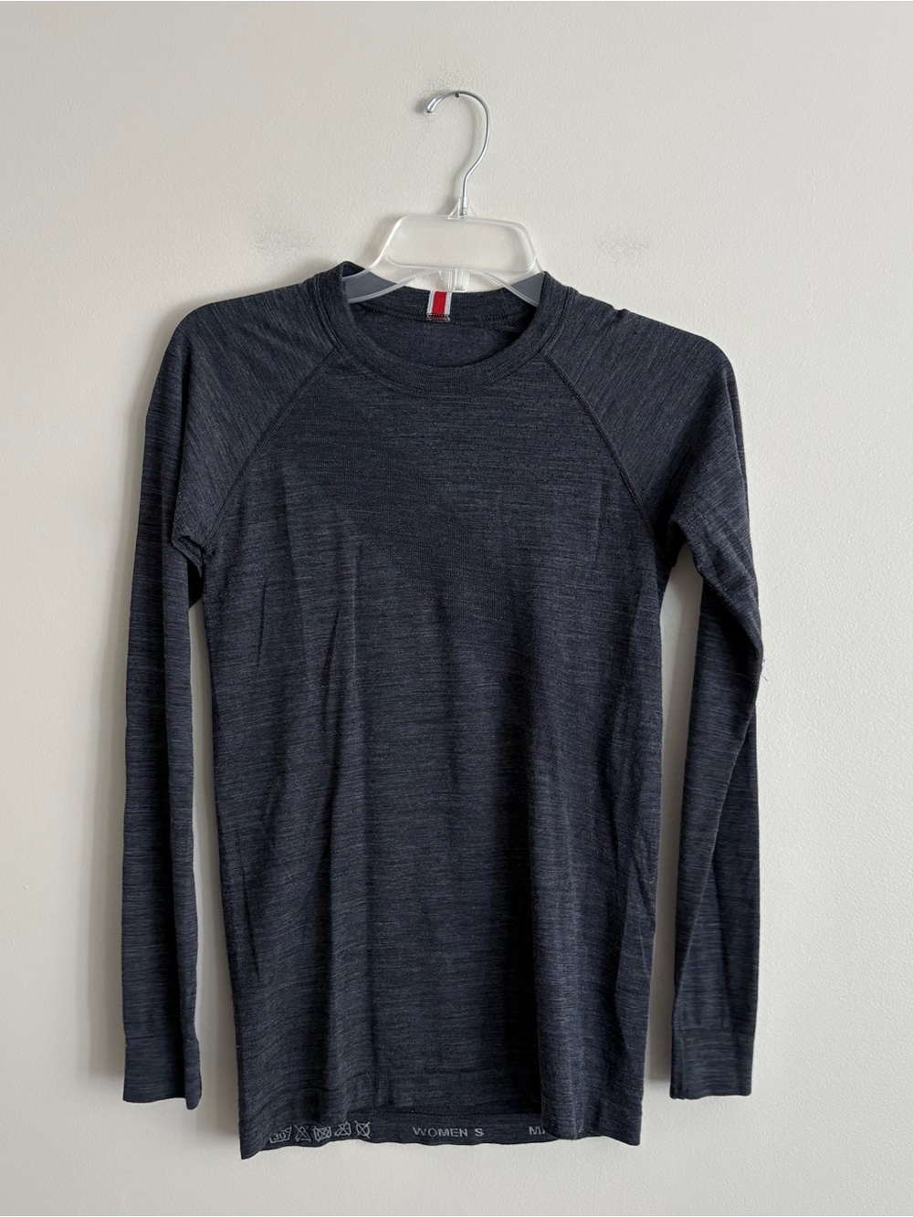 Rabbit Dark Charcoal Long Sleeve Running Base Layer Top Size S